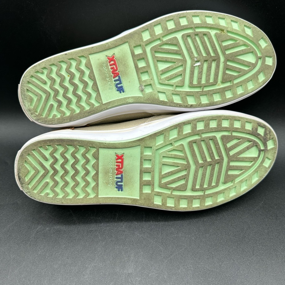 EUC Xtratuf Women's Canvas Sharkbyte Deck Shoe Cream Boat Shoes 8.5 - Picture 7 of 7